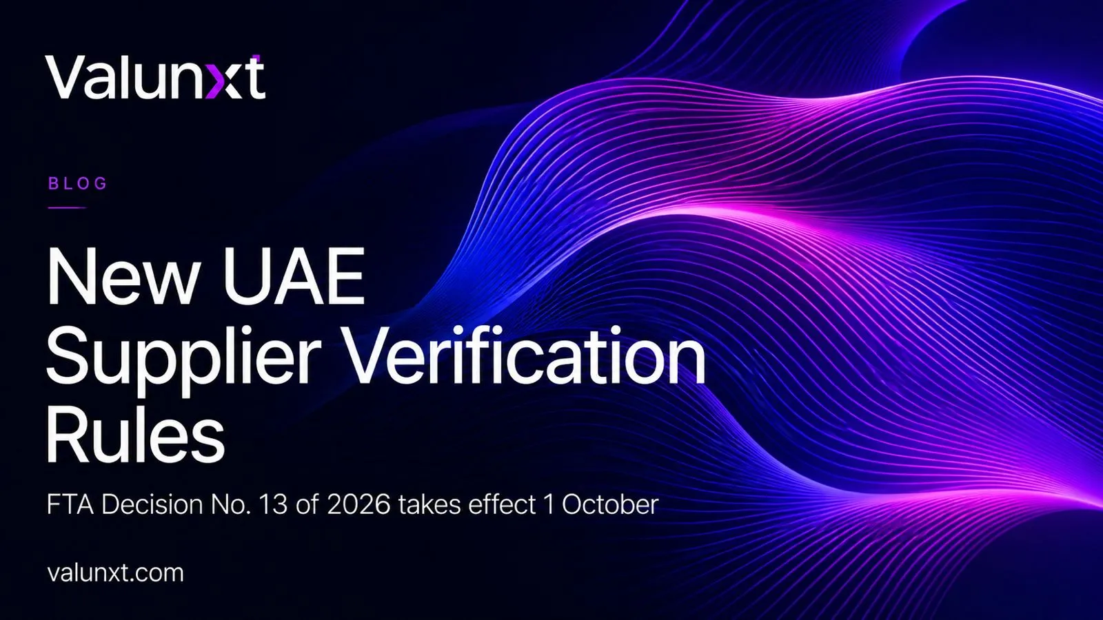 FTA Decision 13 of 2026: UAE Supplier Verification